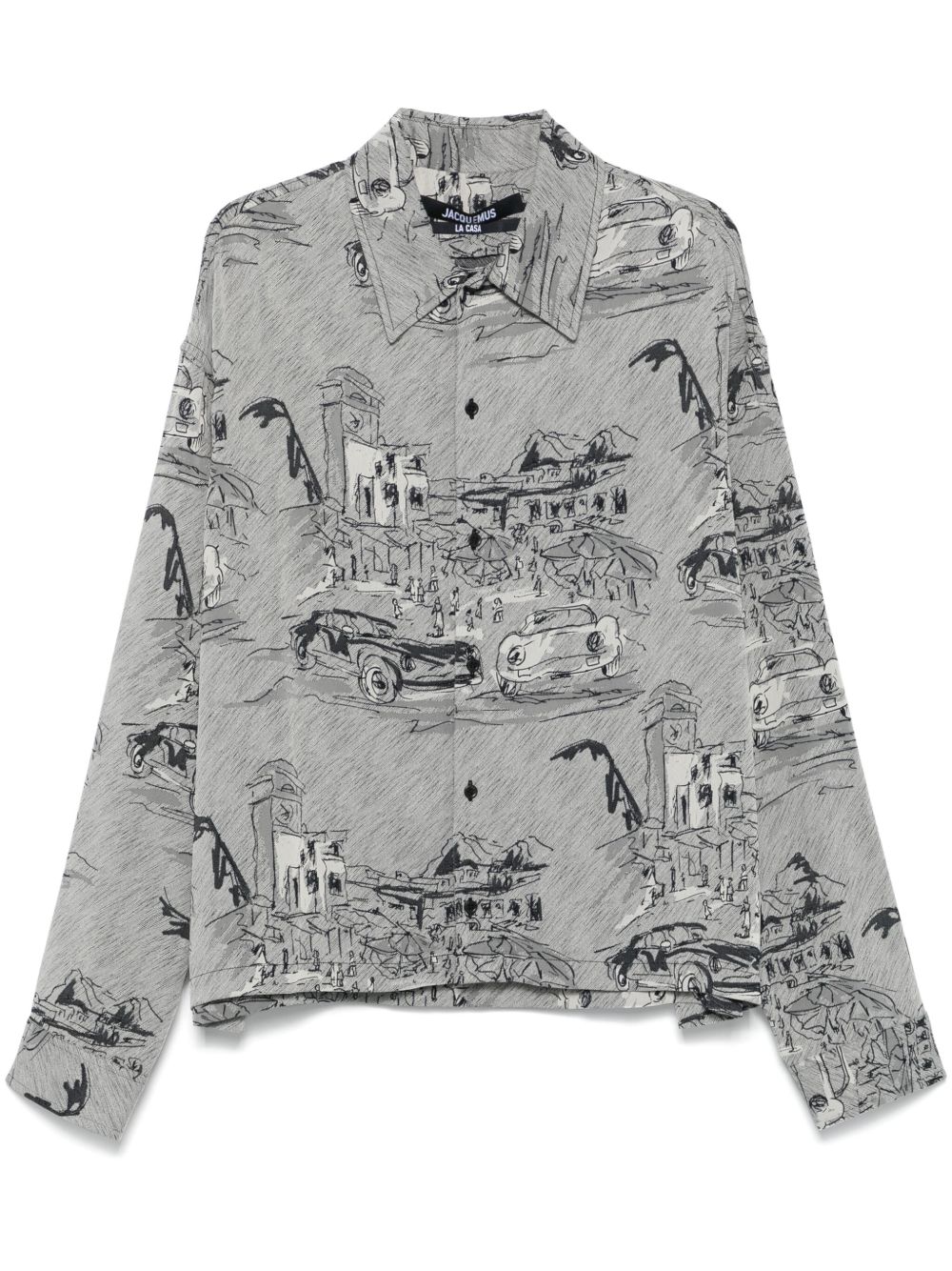 Maison-Kitsune Jacquemus La Chemise Corto Shirt Grey Men Shirts