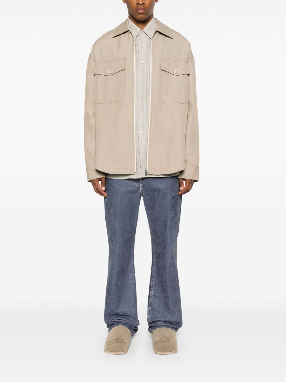 Jacquemus Le Blouson Montaigne Jacket Neutrals Men Shirt Jackets Maison-Kitsune
