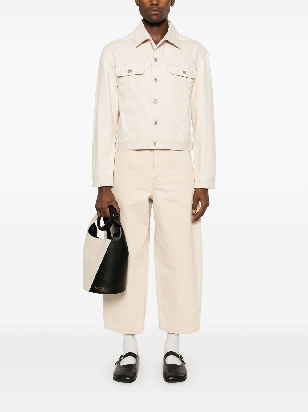 Jacquemus De-Nimes Jacket Neutrals Men Denim Jackets Maison-Kitsune