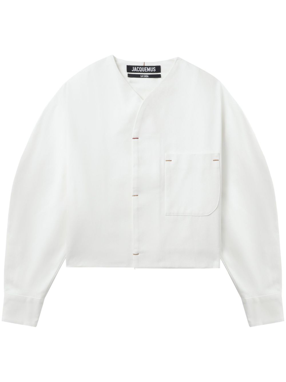 Jacquemus Cotton Jacket White Men Denim Jackets Maison-Kitsune