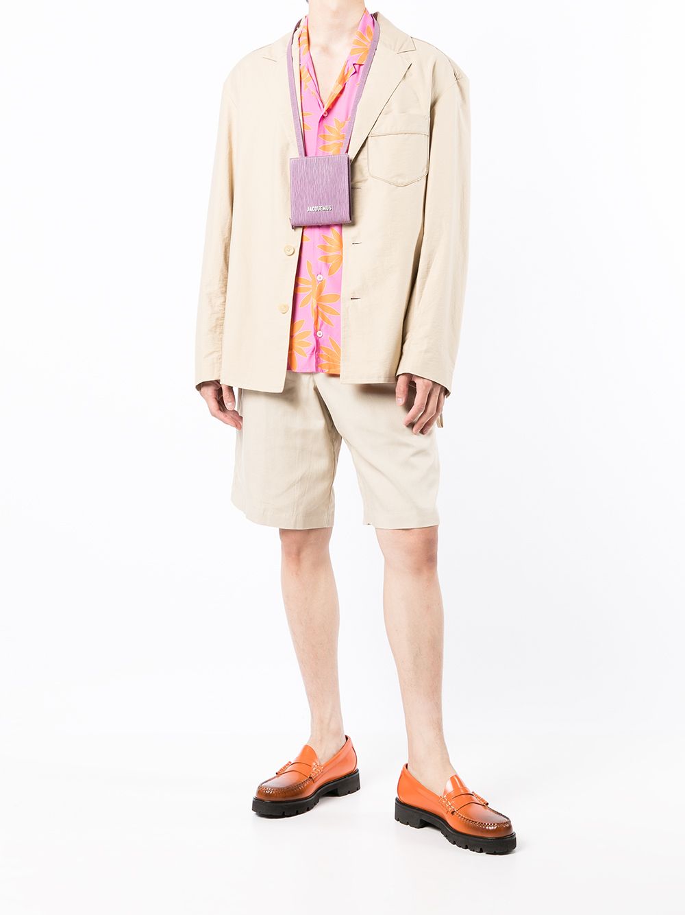 Jacquemus single-breasted Cotton Blazer Brown Men Blazers Maison-Kitsune