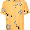 Maison-Kitsune Jacquemus Mello spiral-print Shirt Yellow Men Shirts