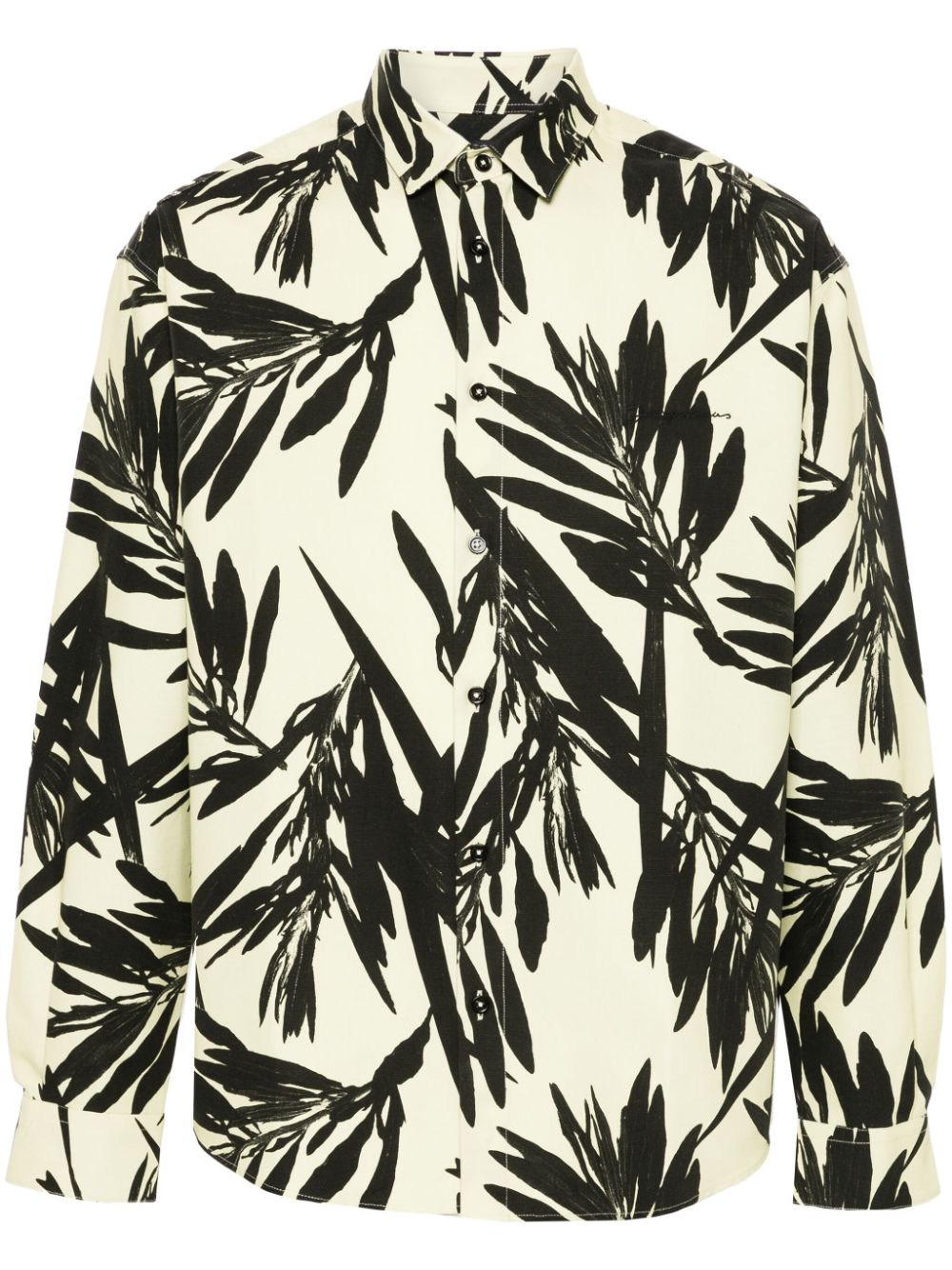 Jacquemus La Chemise Simon Cotton Shirt Black Maison-Kitsune Men Shirts