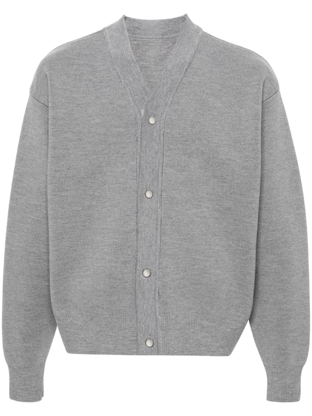 Maison-Kitsune Jacquemus Le Cardigan Boutonné Jacket Grey Men Cardigans