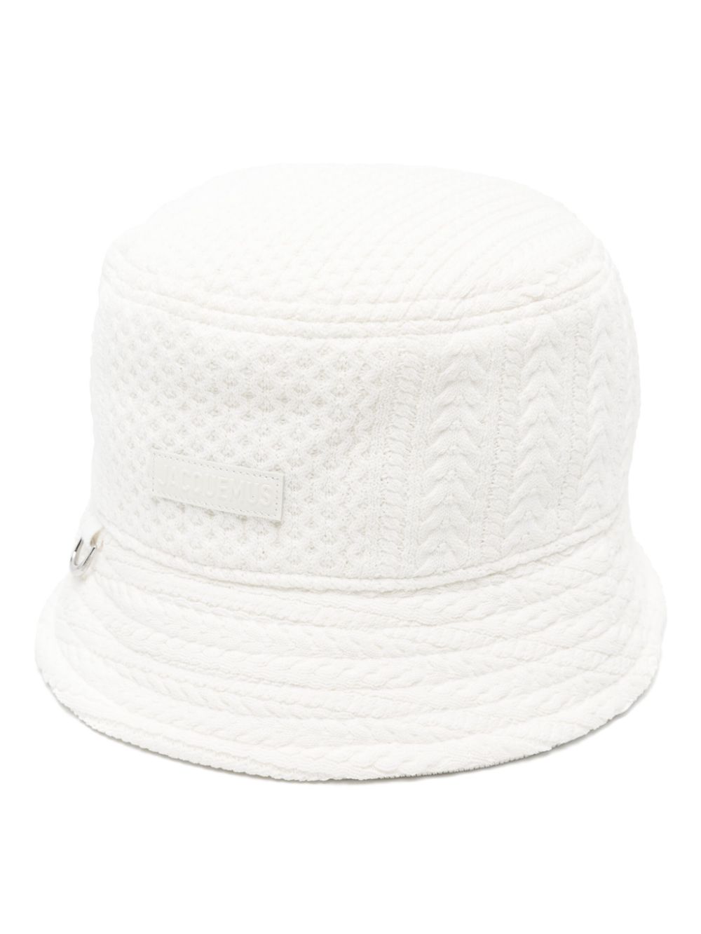 Jacquemus Le Bob Belo Bucket Hat White Maison-Kitsune Men Hats