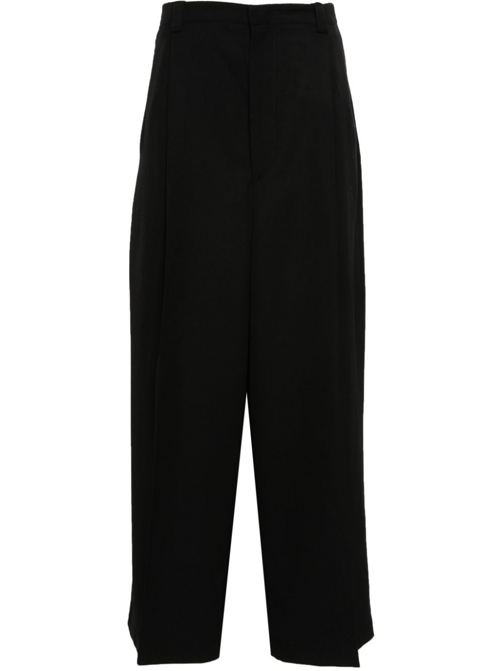 Jacquemus Salti Wool Wide Trousers Black Men Wide Leg Pants Maison-Kitsune