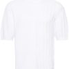 Maison-Kitsune Jacquemus crew-neck cable-knit Jumper White Men Knitted Sweaters