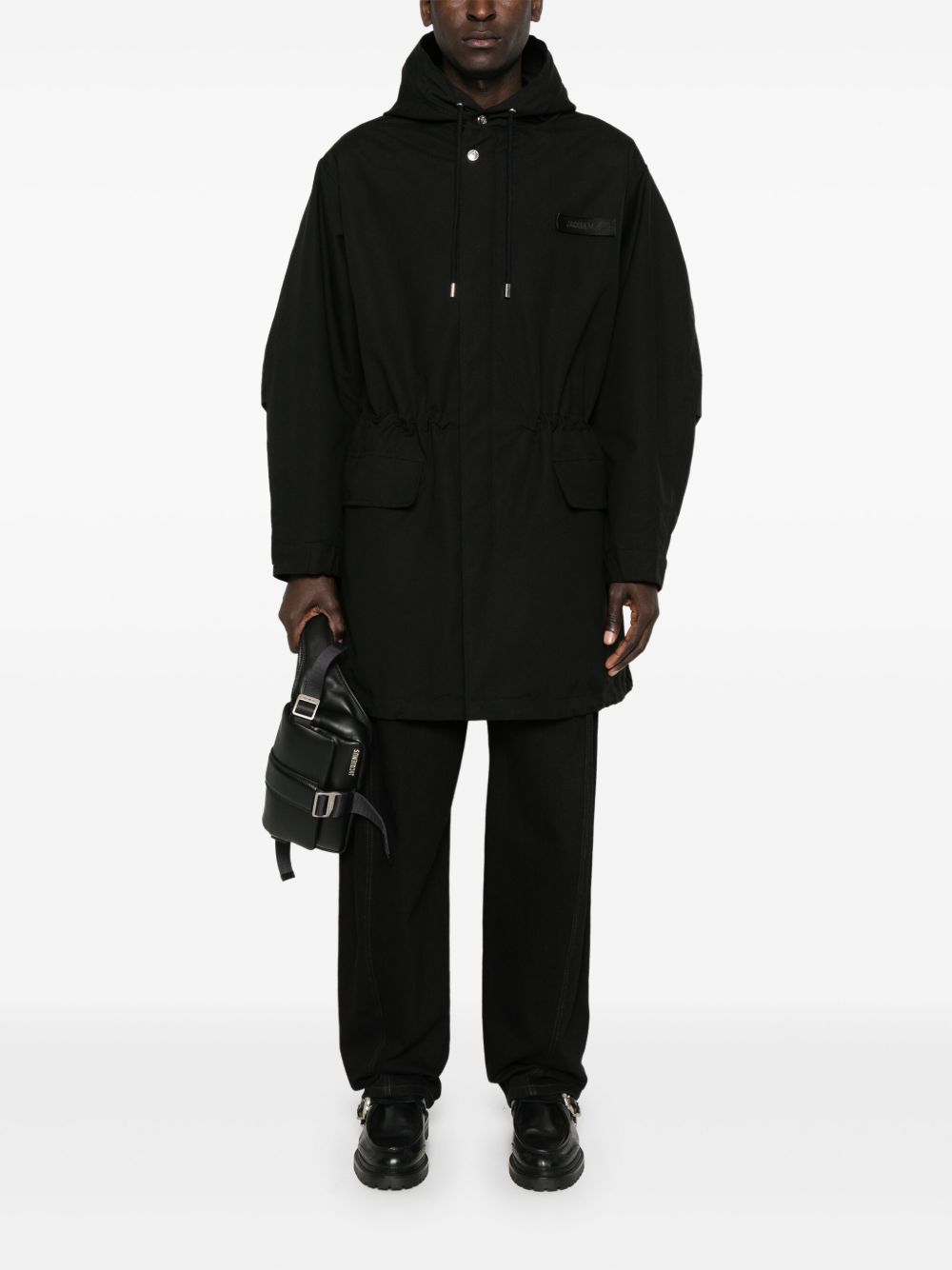 Men Parkas Maison-Kitsune Jacquemus La Parka Marrone Hooded Coat Black