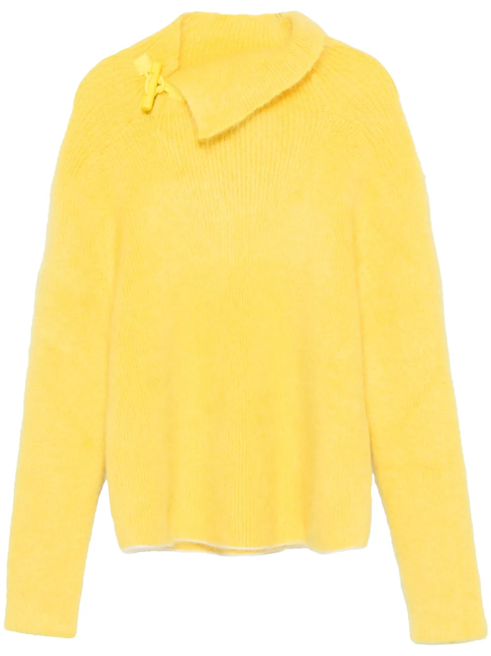 Jacquemus Le Pull Marina Sweater Yellow Maison-Kitsune Men Knitted Sweaters