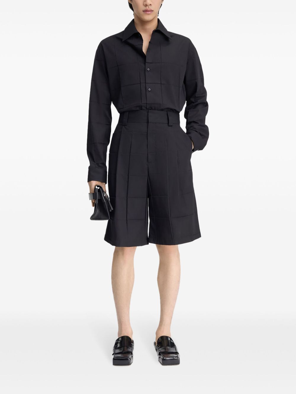 Jacquemus The Navega Shorts Black Maison-Kitsune Men Bermuda Shorts