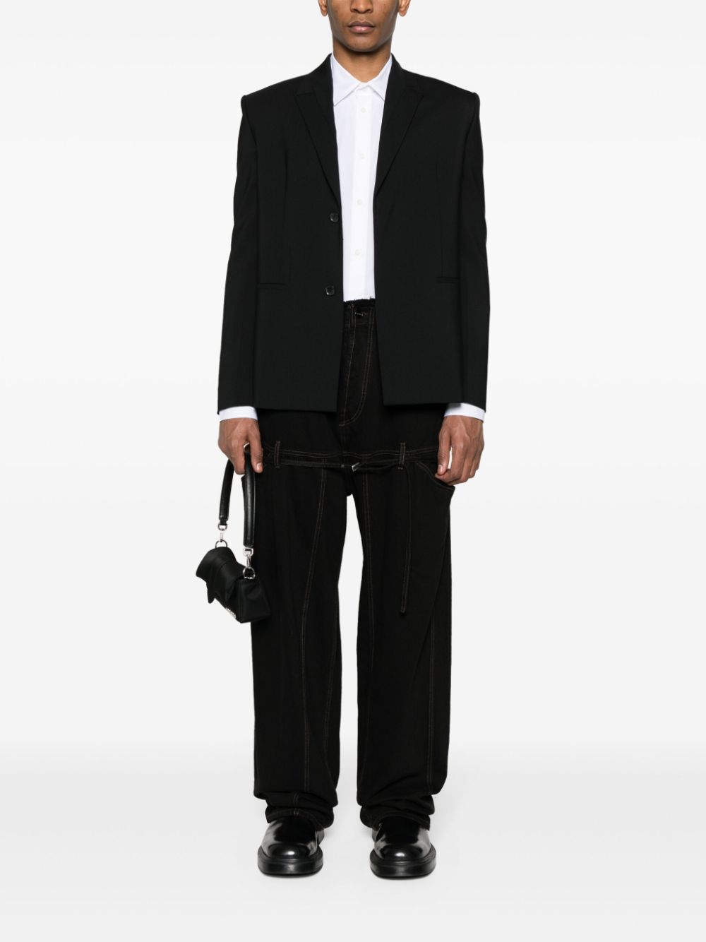 Maison-Kitsune Shirts Men Jacquemus La Chemise De Costume Shirt White