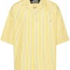 Men Shirts Maison-Kitsune Jacquemus Striped Polo Cotton Shirt Yellow