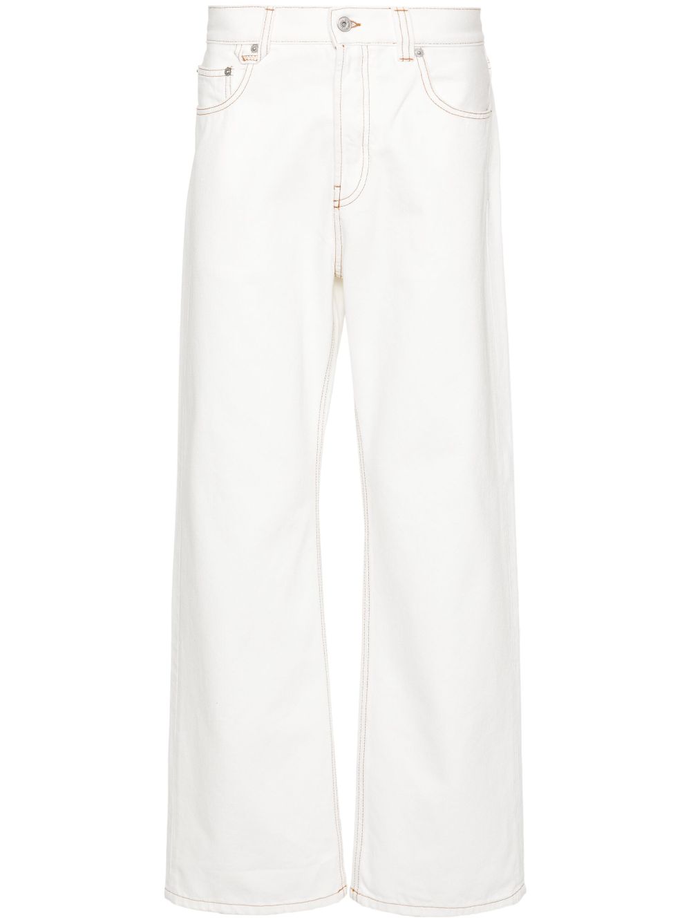 Jacquemus Le De Nîmes Droit mid-rise straight-leg Jeans White Maison-Kitsune Men Regular & Straight-Leg Jeans
