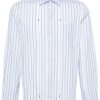 Jacquemus La Chemise De Costume Striped Shirt Blue Men Shirts Maison-Kitsune