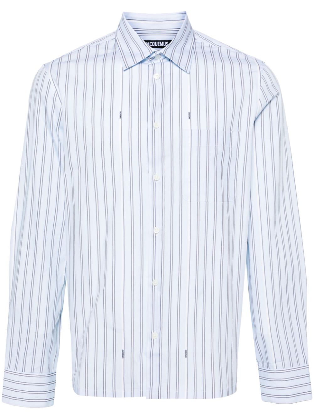 Jacquemus La Chemise De Costume Striped Shirt Blue Men Shirts Maison-Kitsune