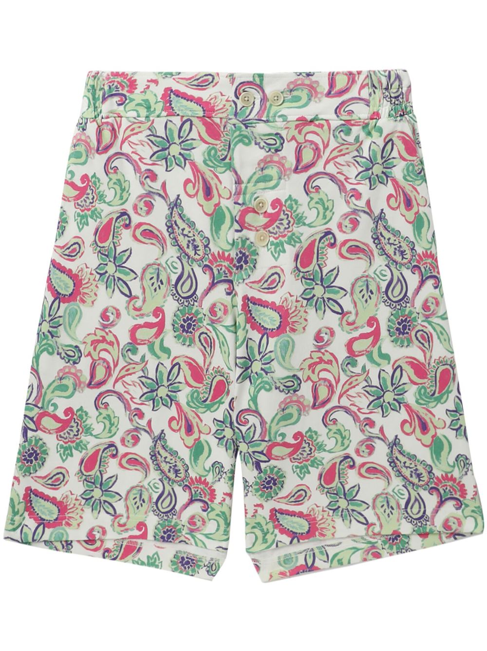 Maison-Kitsune Bermuda Shorts Men Jacquemus Le Short Pingo paisley-print Shorts White