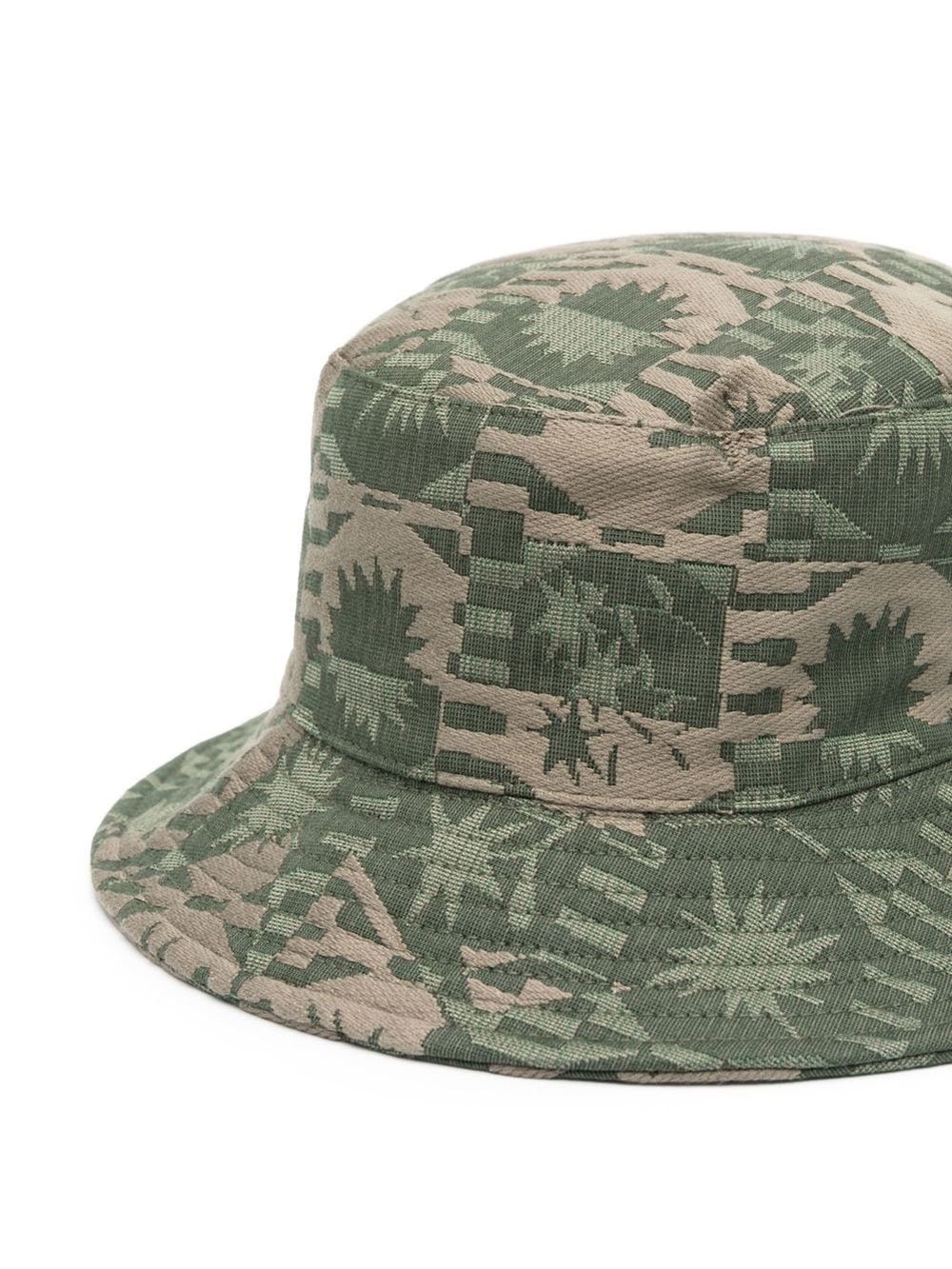Jacquemus patterned-jacquard Bucket Hat Green Maison-Kitsune Men Hats