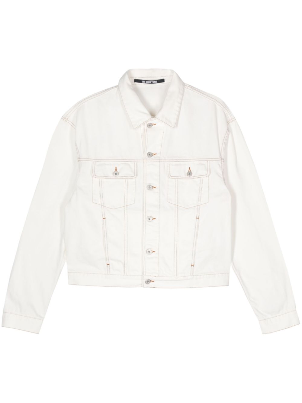Jacquemus La Veste De-Nîmes Denim Jacket White Men Denim Jackets Maison-Kitsune