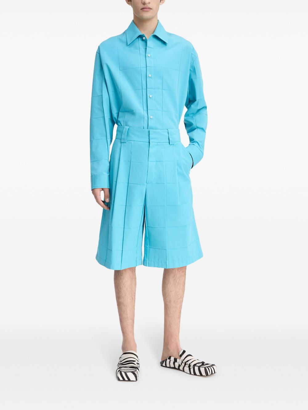 Jacquemus The Navega Shorts Blue Maison-Kitsune Men Bermuda Shorts