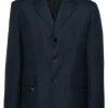Men Blazers Maison-Kitsune Jacquemus La Veste Cabri single-breasted Blazer Blue