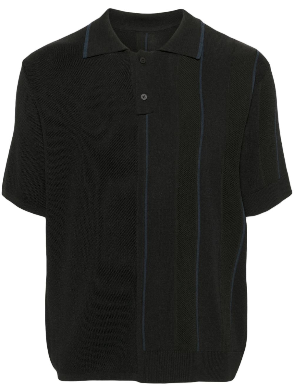 Jacquemus Le Polo Juego Knit Polo Black Maison-Kitsune Men Polo Shirts