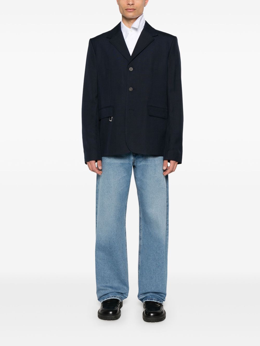 Jacquemus Le Veste Blazer Blue Men Blazers Maison-Kitsune