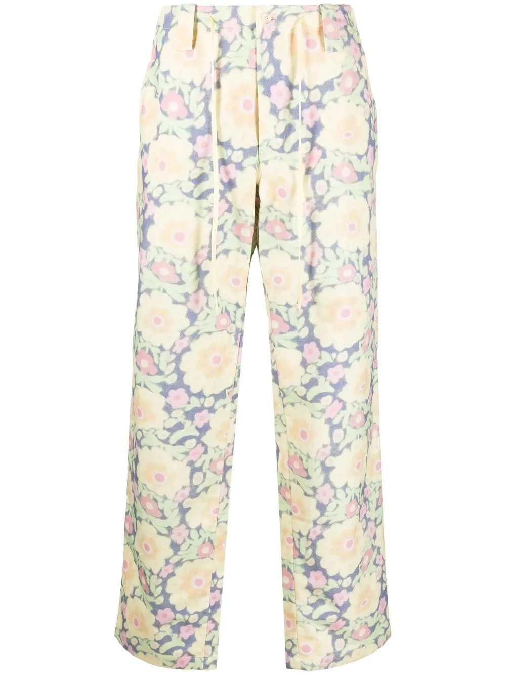 Maison-Kitsune Regular-Fit & Straight Leg Pants Men Jacquemus floral-print straight-leg Trousers Yellow