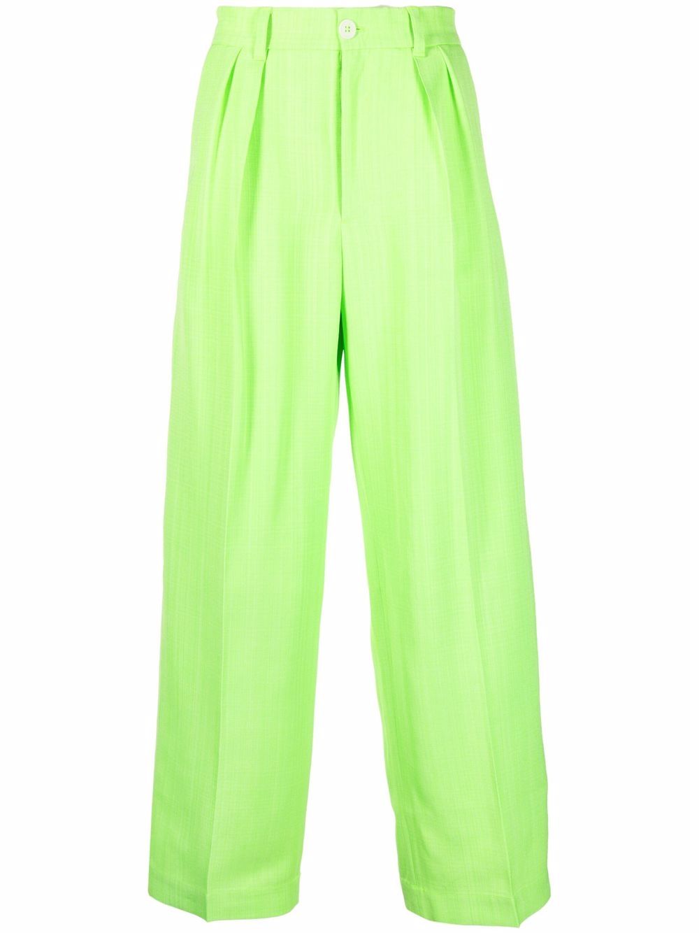 Maison-Kitsune Jacquemus Le Pantalon Mela wide-leg Trousers Green Men Loose Fit Pants