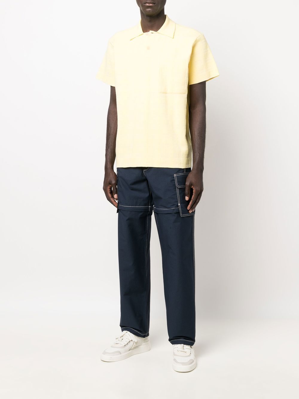 Jacquemus jacquard-knit Polo Shirt Yellow Men Polo Shirts Maison-Kitsune