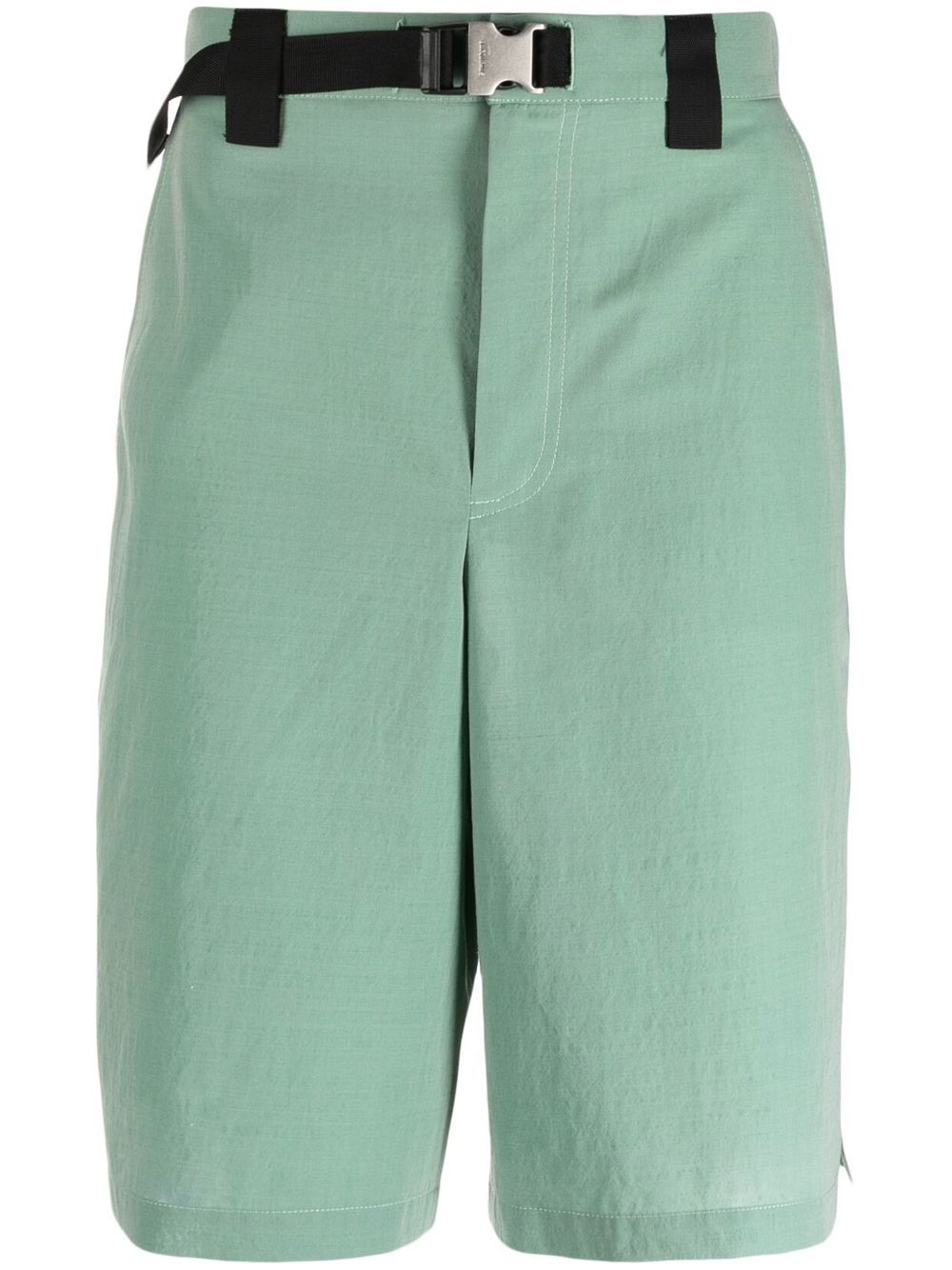 Maison-Kitsune Bermuda Shorts Men Jacquemus Le Short Meio Belted Shorts Green