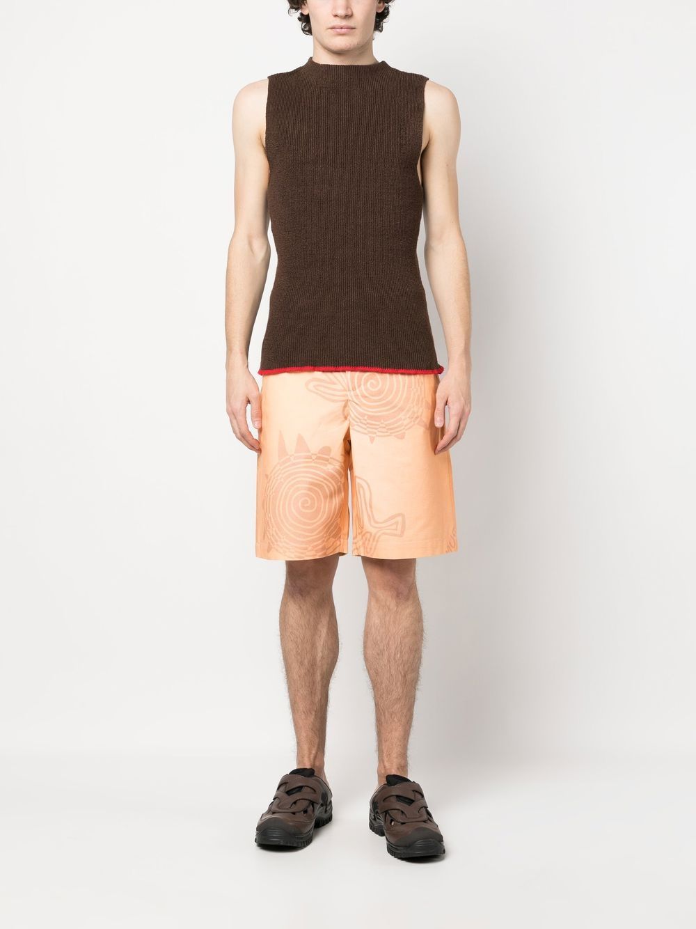 Men Bermuda Shorts Maison-Kitsune Jacquemus graphic-print Shorts Orange