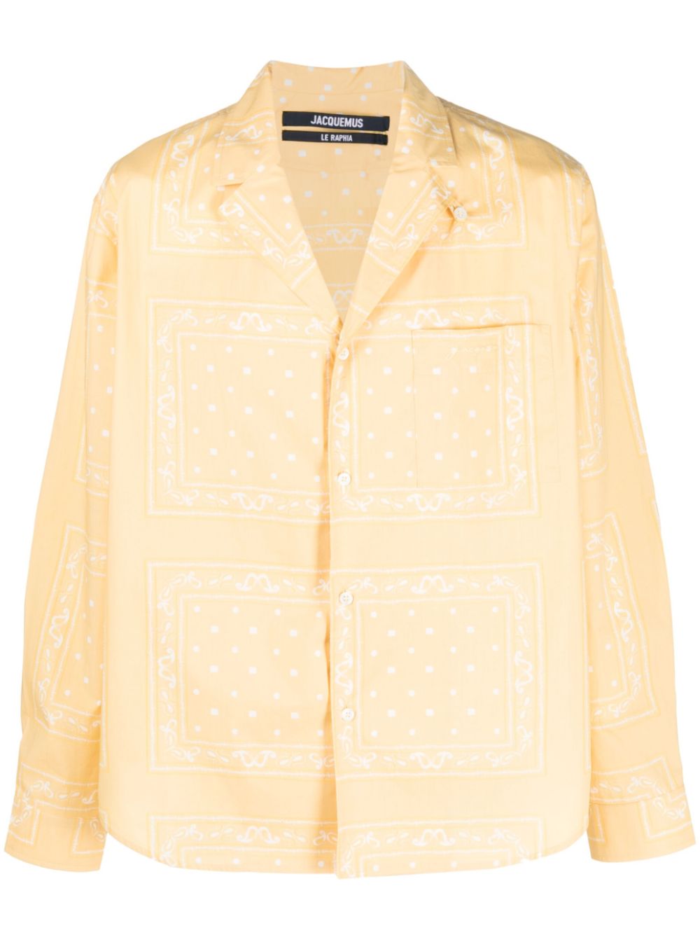 Maison-Kitsune Jacquemus Le Chemise Luis paisley-print Shirt Yellow Men Shirts
