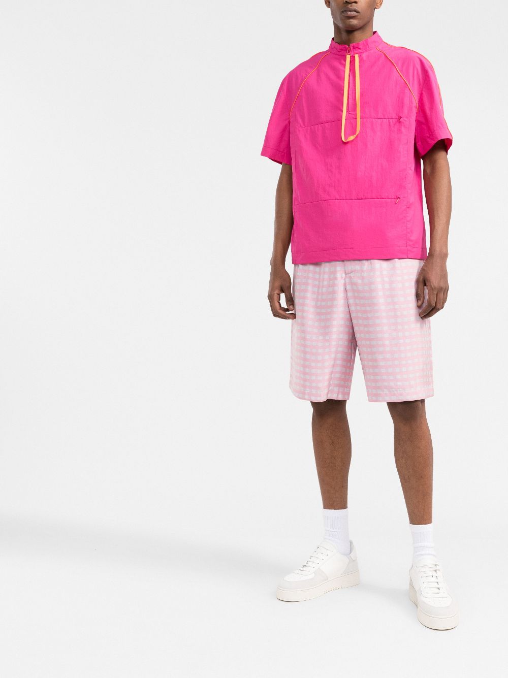 Jacquemus Le Short Gelati Pleated Shorts Pink Maison-Kitsune Men Tailored Shorts