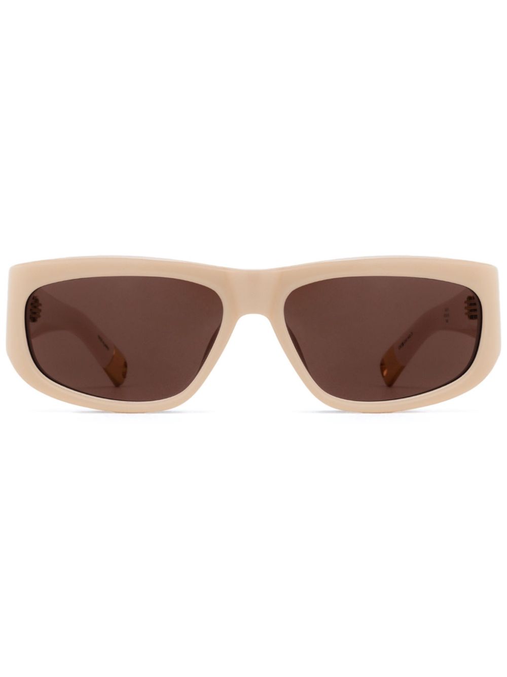 Men Sunglasses Maison-Kitsune Jacquemus Pilota rectangle-frame Sunglasses Neutrals
