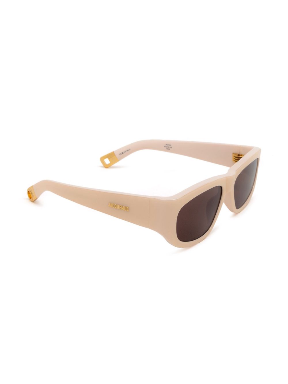 Men Sunglasses Maison-Kitsune Jacquemus Pilota rectangle-frame Sunglasses Neutrals