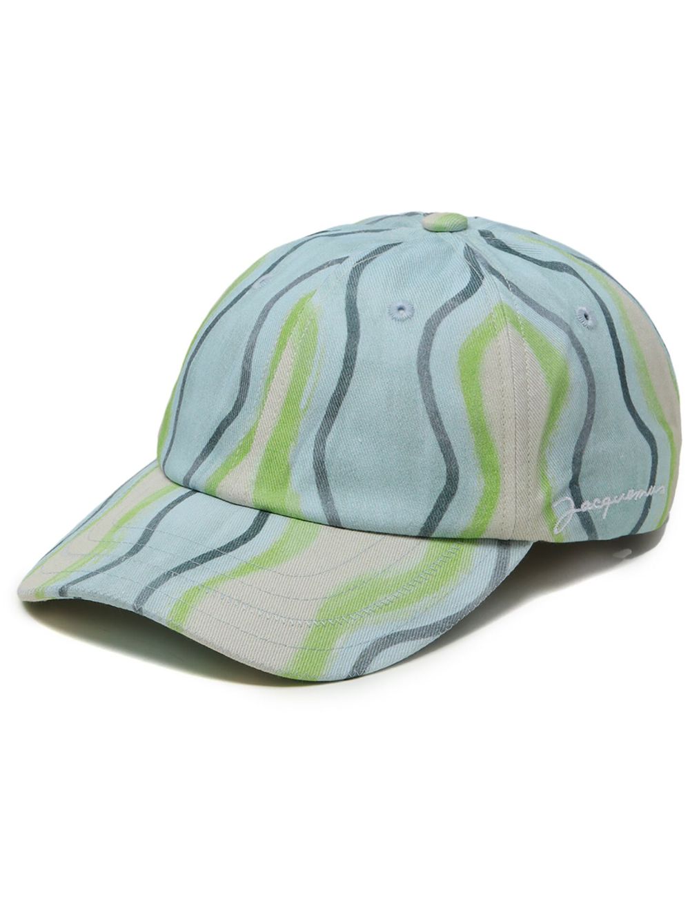 Jacquemus La Casquette Jacquemus Printed Cap Grey Maison-Kitsune Men Hats