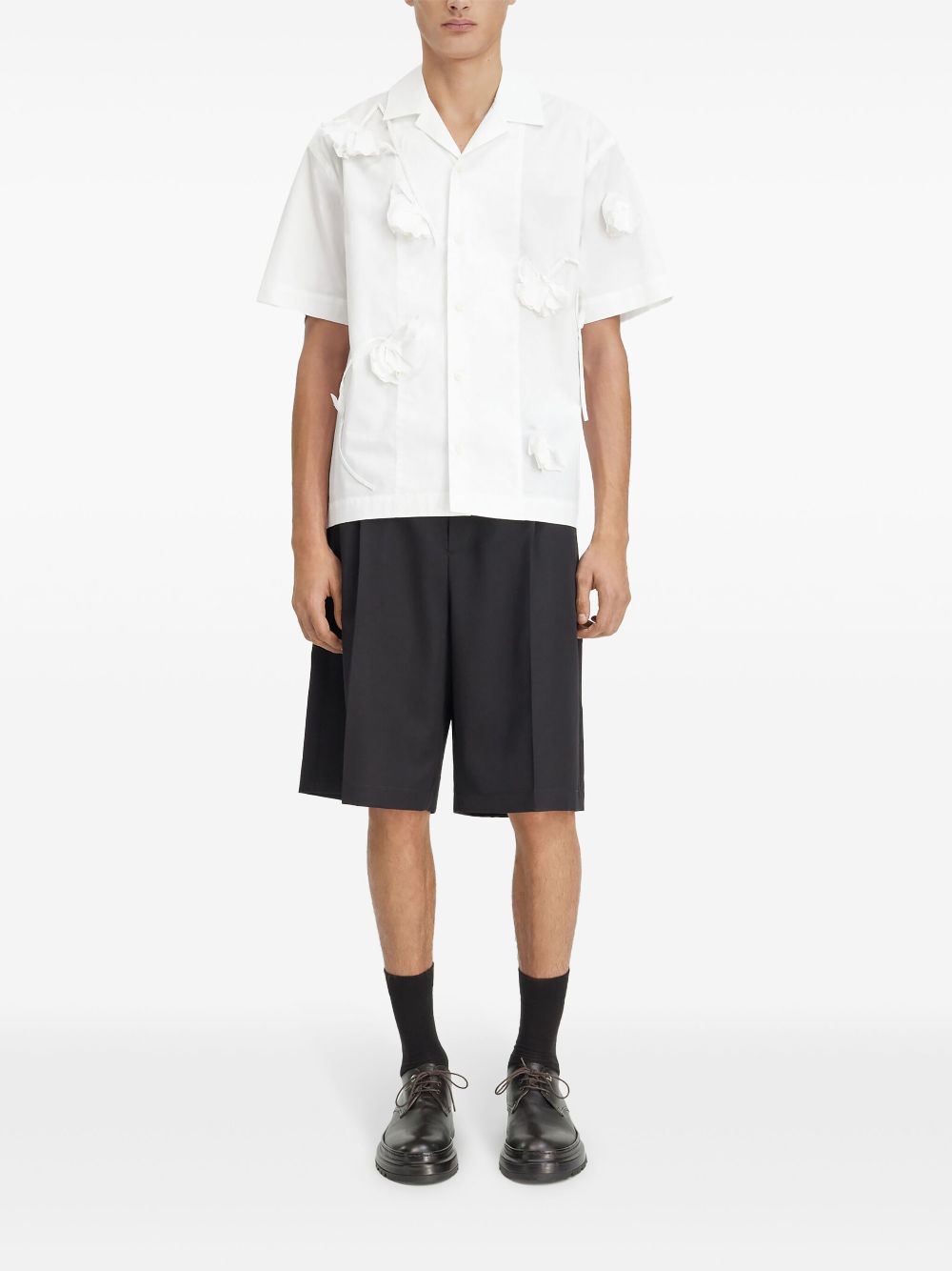 Jacquemus floral-appliqué Shirt White Maison-Kitsune Men Shirts