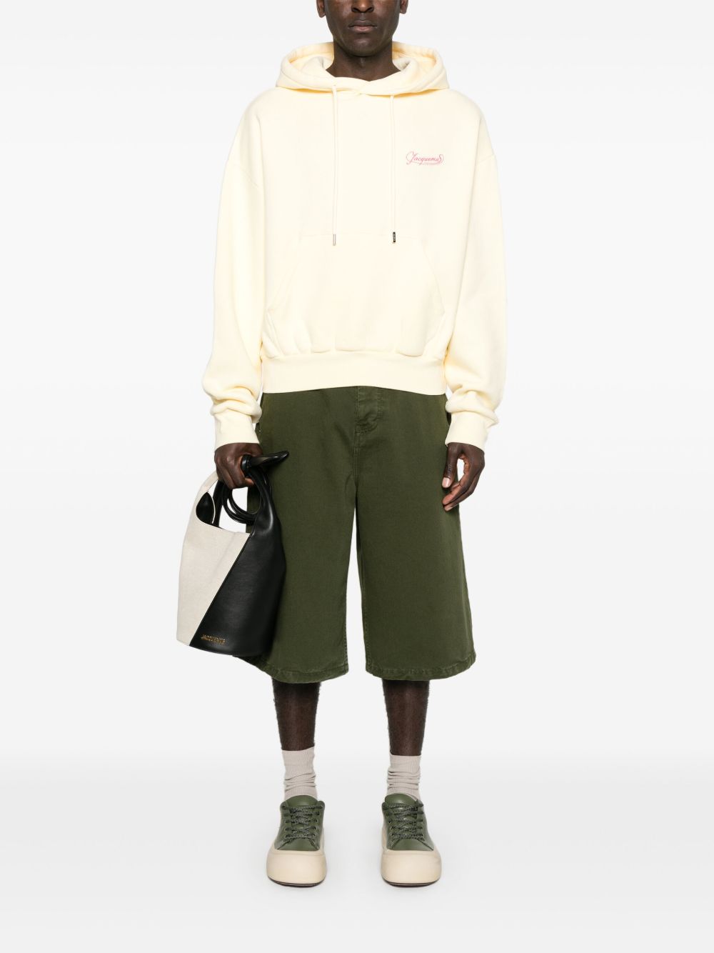 Jacquemus Le Corto Hoodie Yellow Maison-Kitsune Men Hoodies
