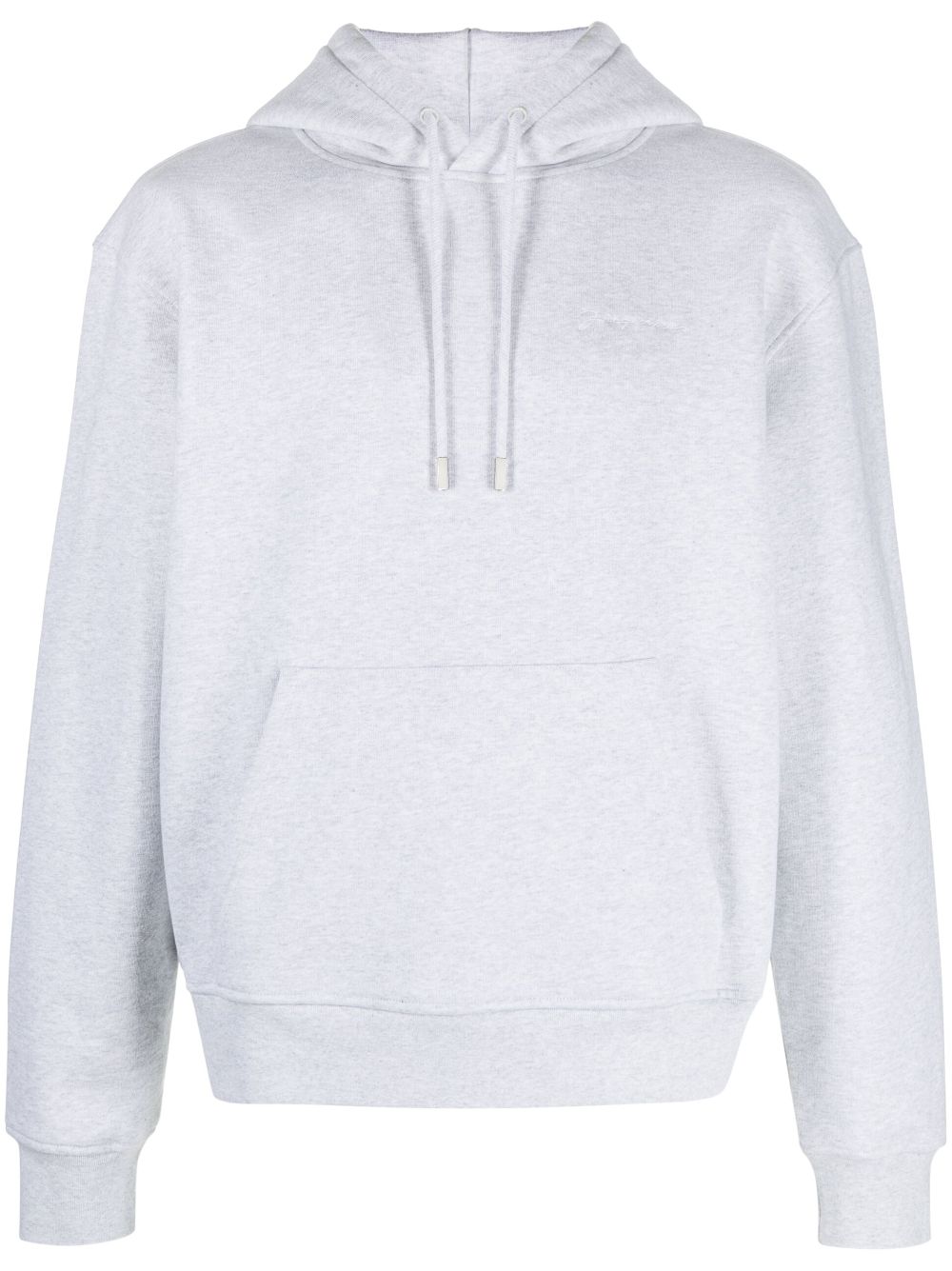 Jacquemus Le Brode Cotton Sweatshirt Grey Maison-Kitsune Men Hoodies