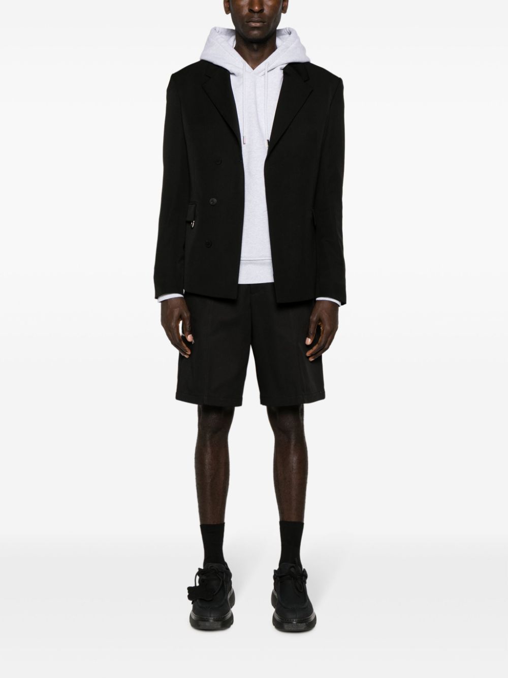 Jacquemus Le Brode Cotton Sweatshirt Grey Maison-Kitsune Men Hoodies