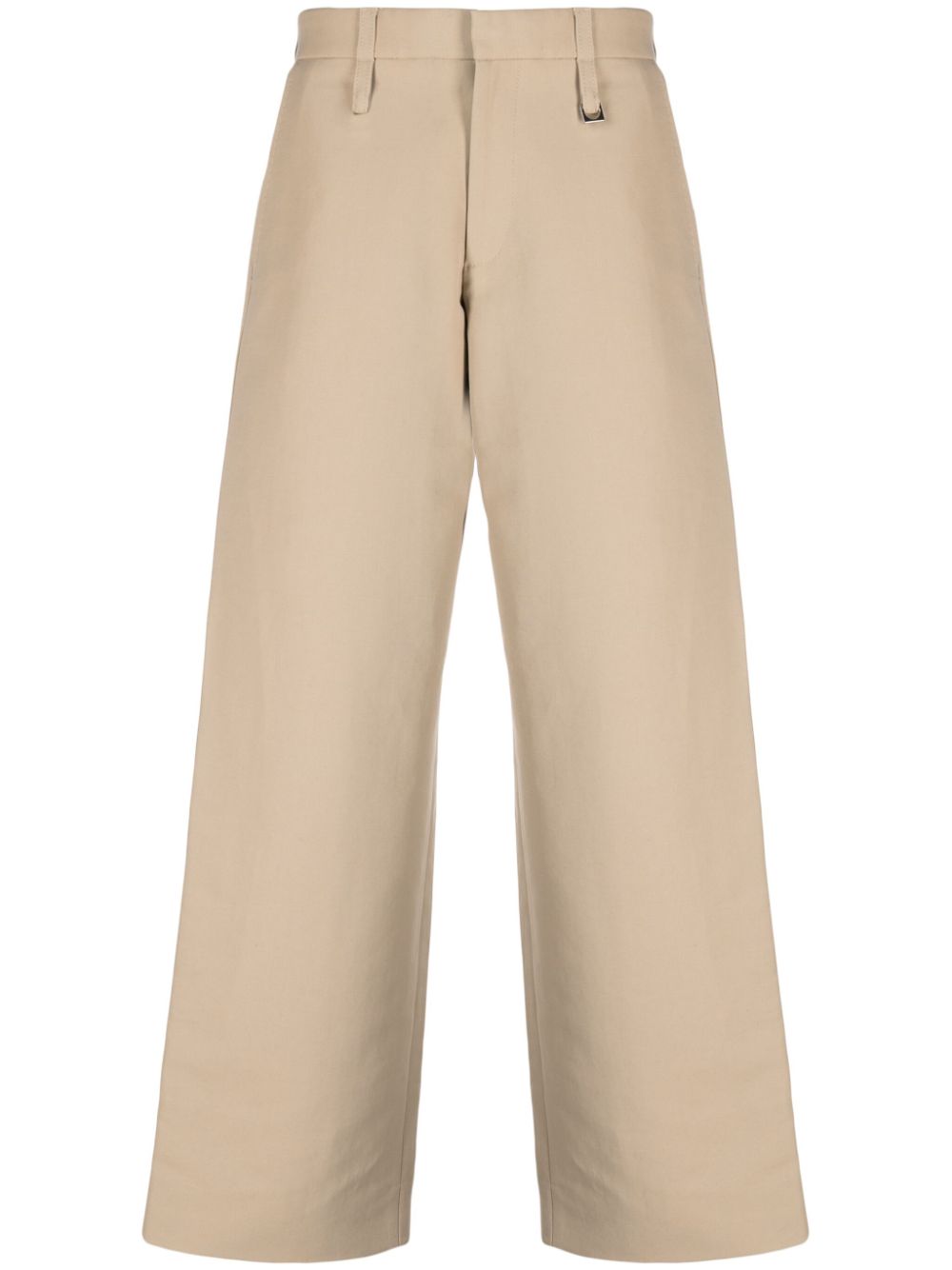 Maison-Kitsune Wide Leg Pants Men Jacquemus Le Piccinni wide-leg Trousers Neutrals