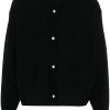 Jacquemus press-stud Knitted Cardigan Black Maison-Kitsune Men Cardigans