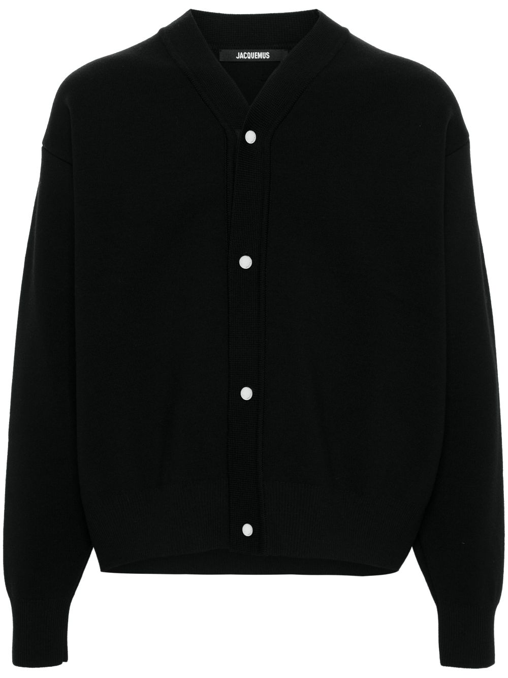 Jacquemus press-stud Knitted Cardigan Black Maison-Kitsune Men Cardigans