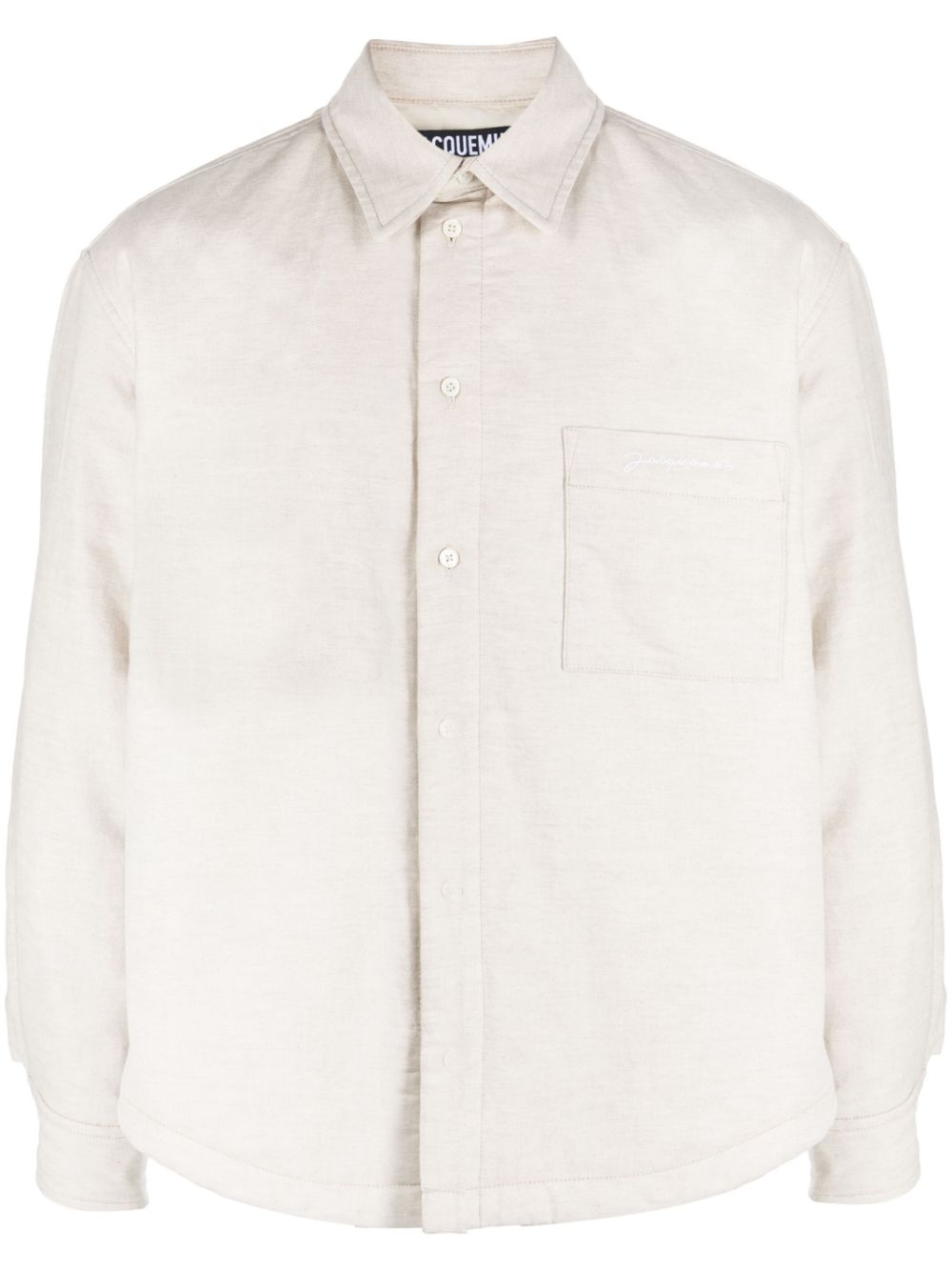 Maison-Kitsune Shirts Men Jacquemus La Chemise Boulanger Shirt Neutrals