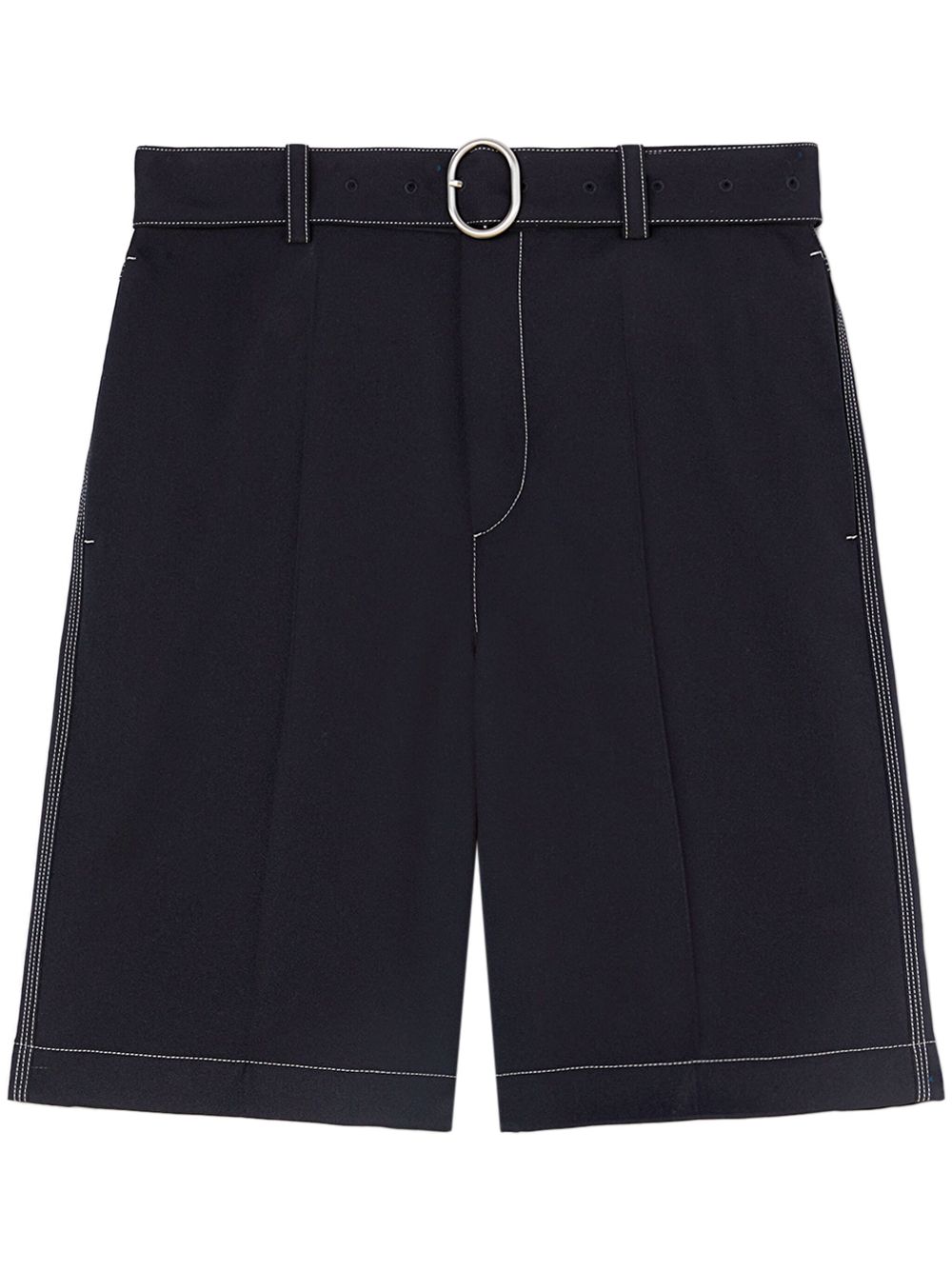 Jil Sander Belted Shorts Blue Men Bermuda Shorts Maison-Kitsune