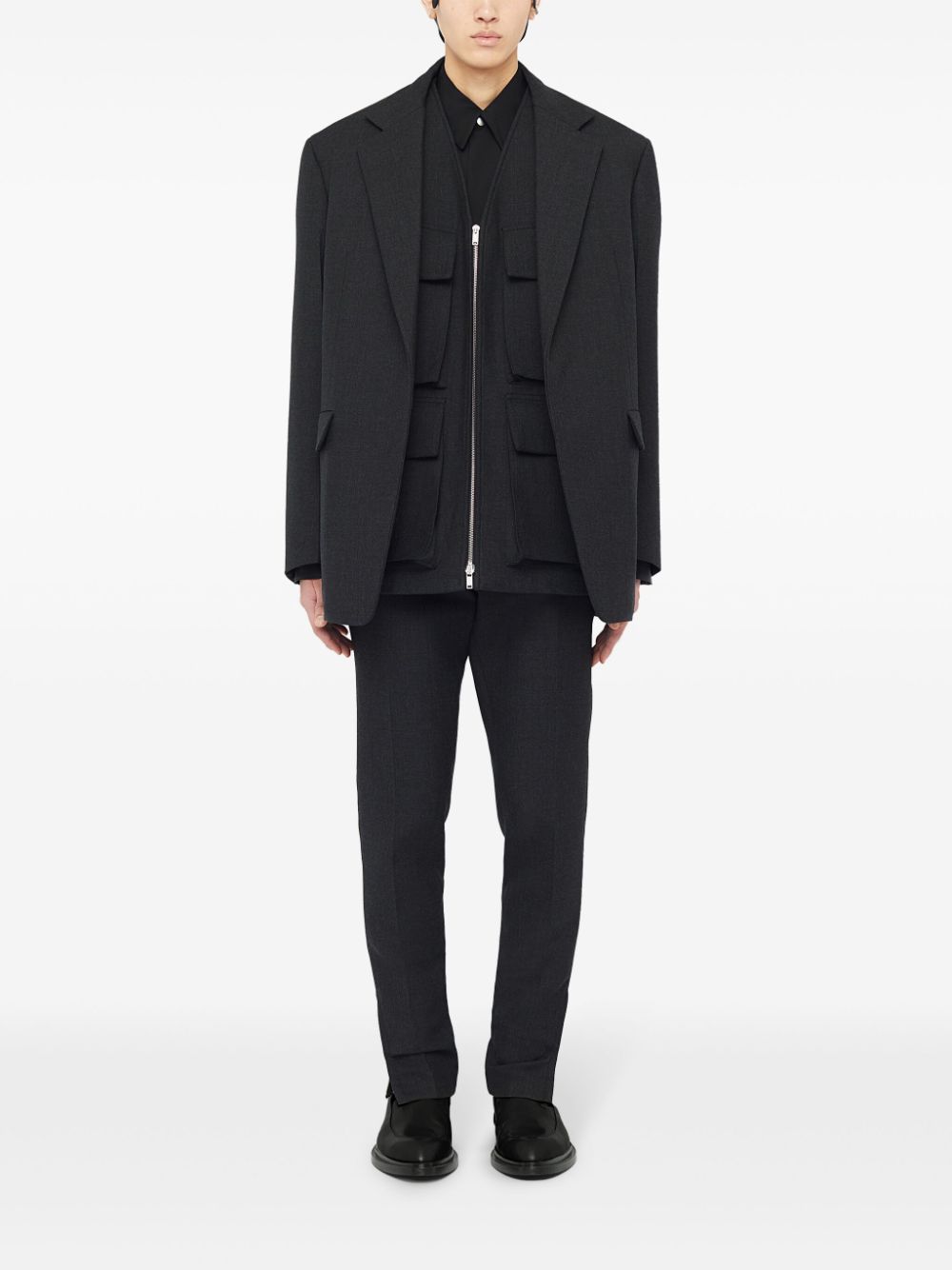 Maison-Kitsune Waistcoats & Gilets Men Jil Sander Twill Vest Black