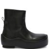 Jil Sander Leather Ankle Boots Black Maison-Kitsune Men Boots