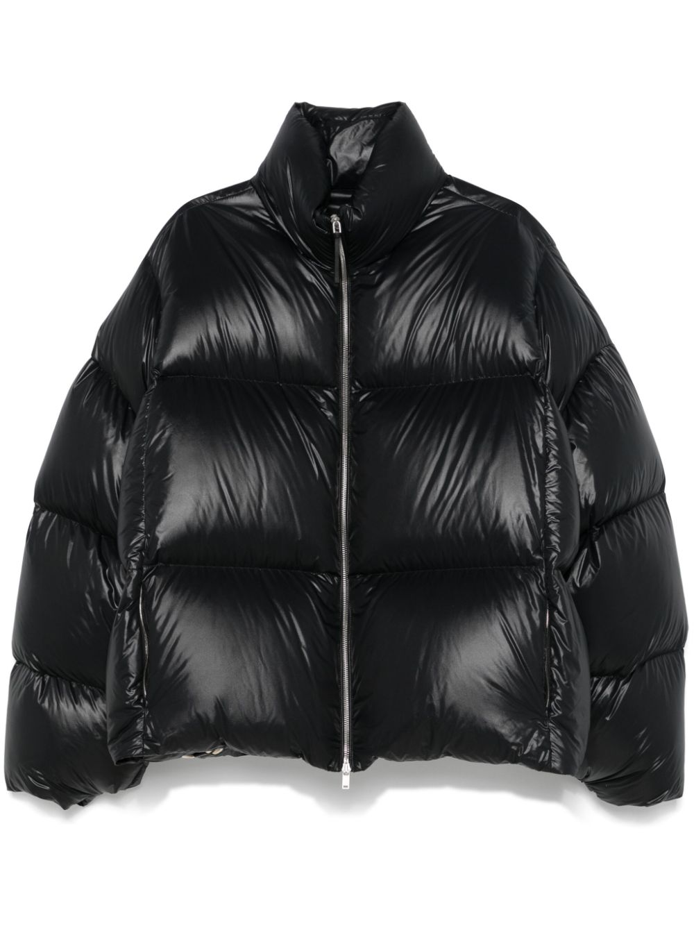 Jil Sander zip-up Puffer Jacket Black Maison-Kitsune Men Down Jackets