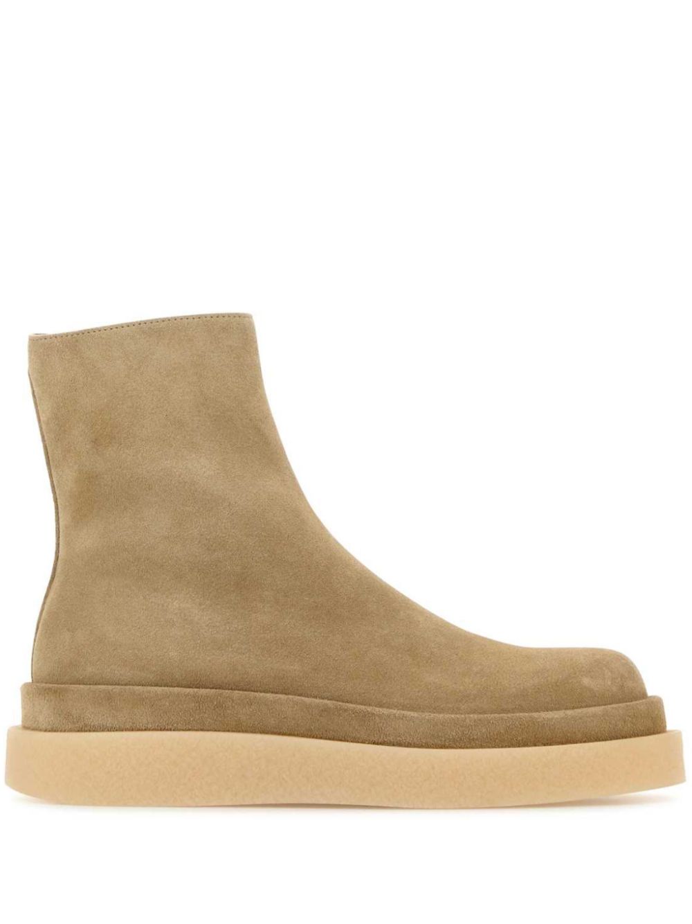 Maison-Kitsune Boots Men Jil Sander Suede Ankle Boots Neutrals