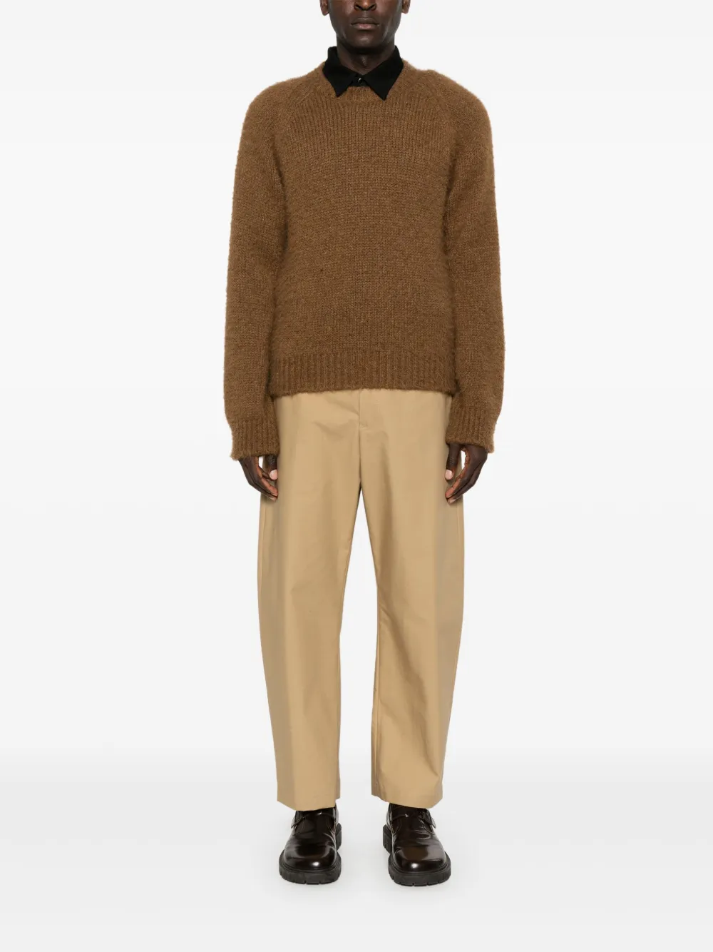 Maison-Kitsune Jil Sander Tapered Trousers Brown Men Tapered Pants